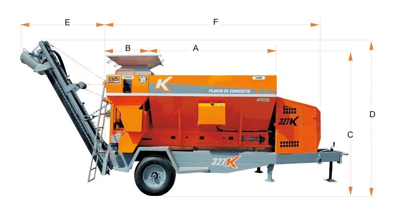 327K Towable Mixer Dimensions