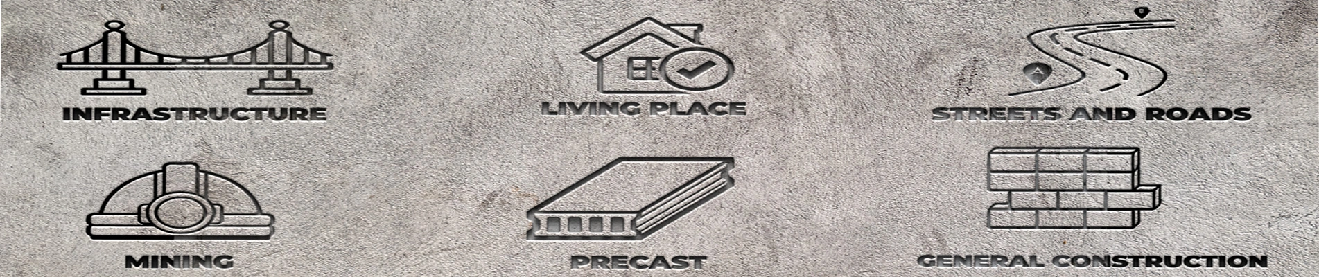 Industrial Applications Concrete infraestructure living place streets adn roads mining precast construction